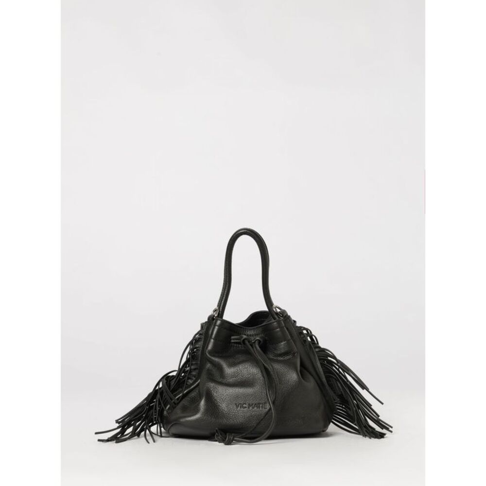 Vic Matie Women Leather Bag With Fringes Vic Matie